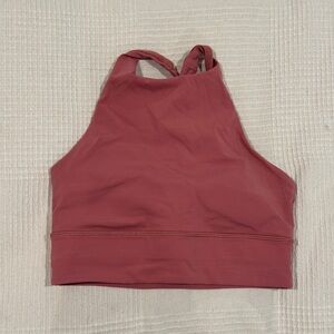 Lululemon Rust Red High Neck Sports Bra